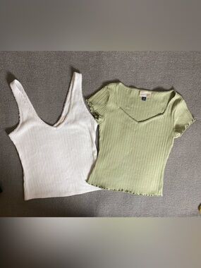 Universal Thread Women’s Medium Summer Ribbed Crop Top Bundle Tank